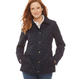 LL BEAN Women's Quilted Riding Jacket --Size XL
